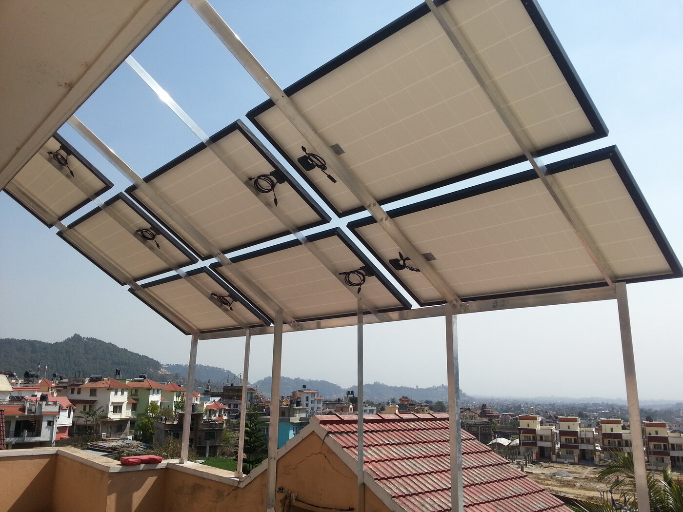 Rooftop solar canopy at the private residence